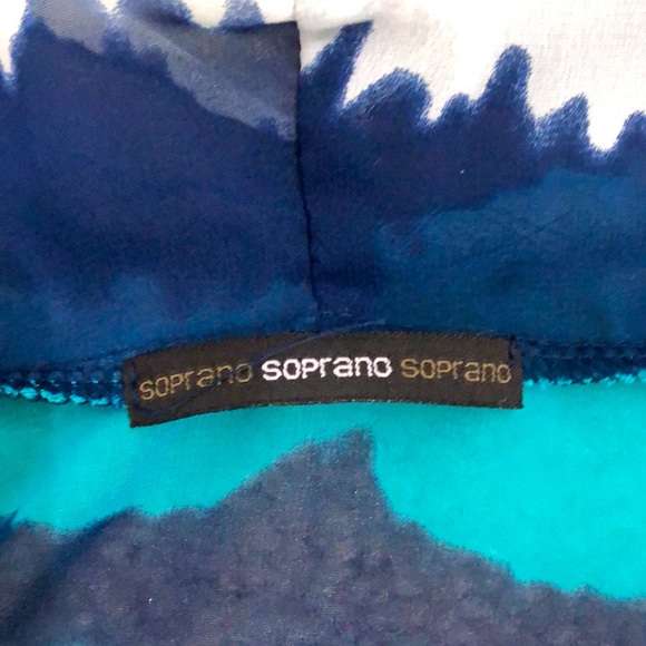 NWOT! Soprano gorgeous night out navy blue flowy/fitted mini dress. Sz XS. - Picture 7 of 8